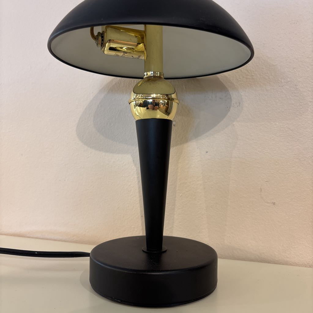 Black & Brass Dome Table Lamp LAMPS