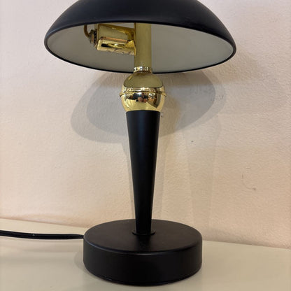 Black & Brass Dome Table Lamp LAMPS
