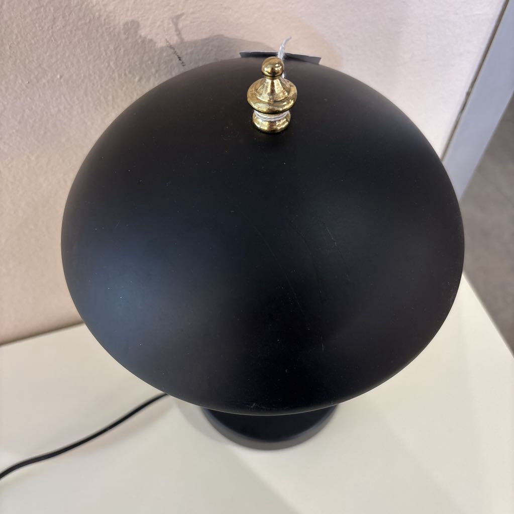Black & Brass Dome Table Lamp LAMPS