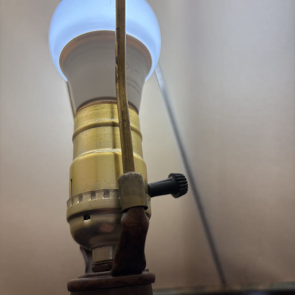 Faux Stone Metal Table Lamp