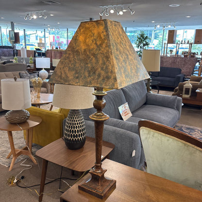 Faux Stone Metal Table Lamp