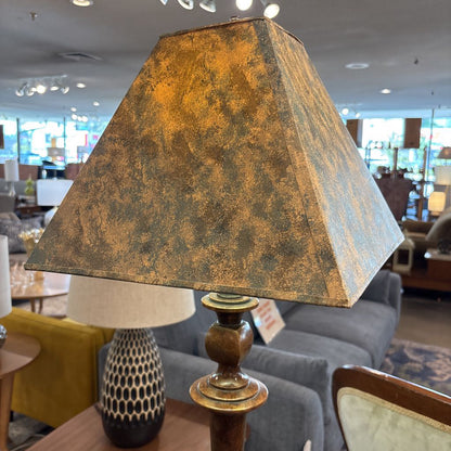 Faux Stone Metal Table Lamp