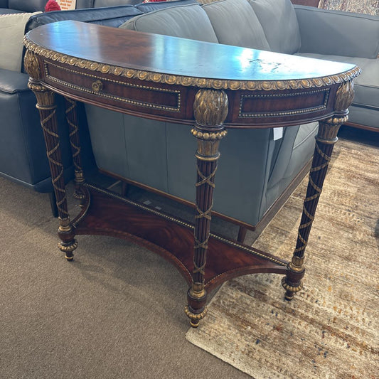 Demilune Regency Style Console w/ 1 Drawer C CONSOLE TABLES