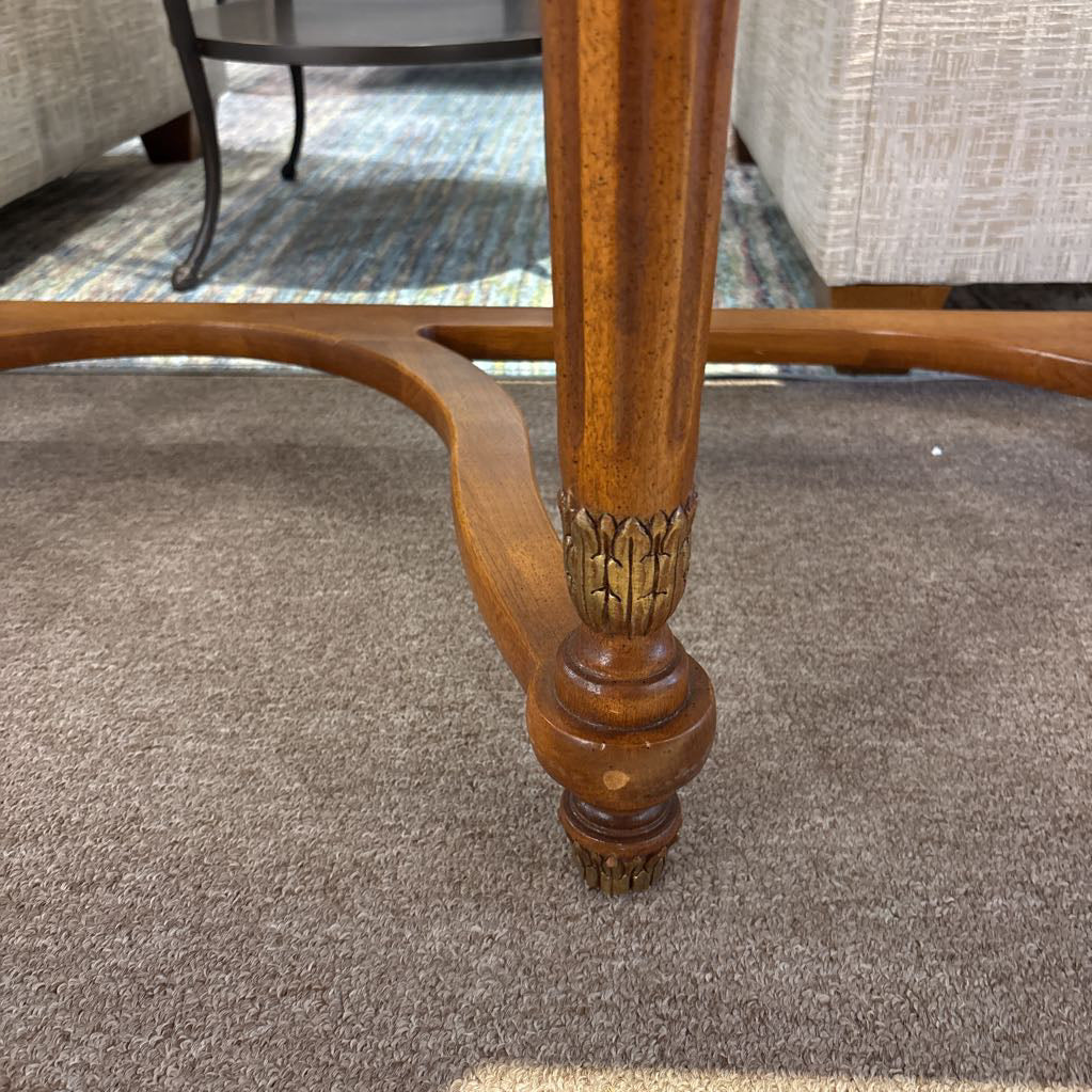 Stone Top Long Wood Console C CONSOLE TABLES