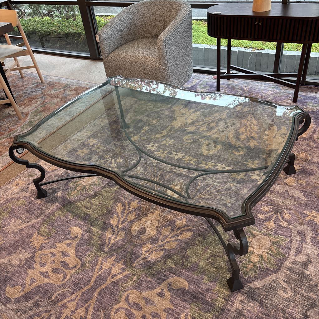 Large Glass Top Coffee Table