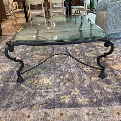 Large Glass Top Coffee Table