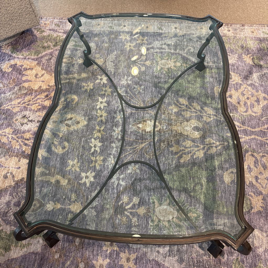 Large Glass Top Coffee Table
