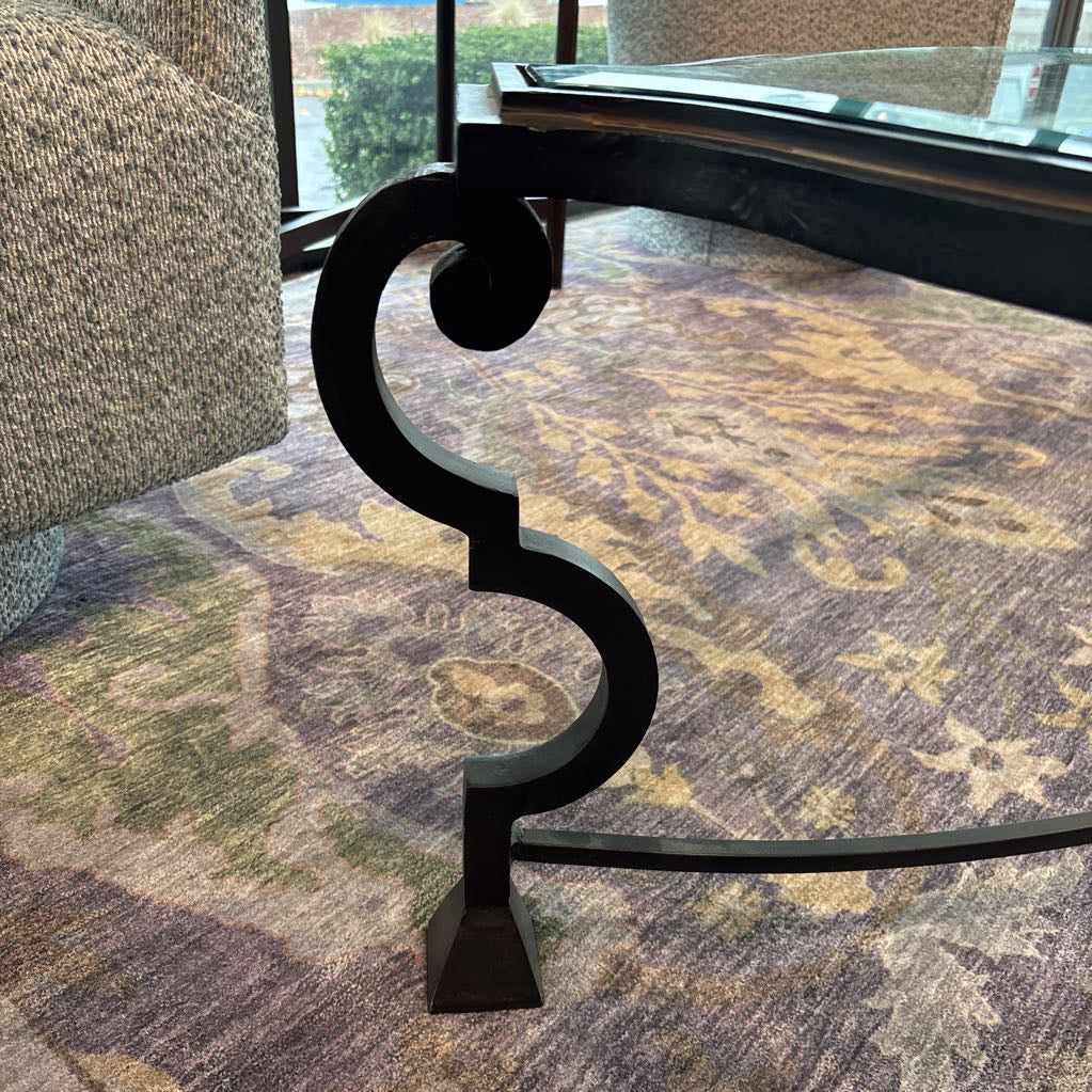 Large Glass Top Coffee Table