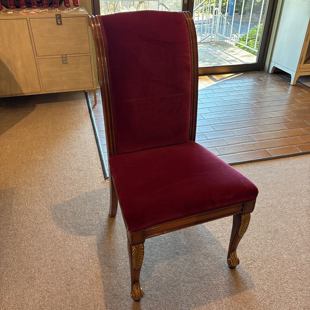 (SET OF 10) Red Velvet Dining Chair C DINING CHAIRS