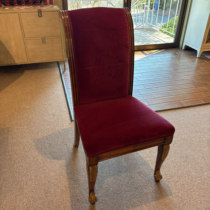 (SET OF 10) Red Velvet Dining Chair C DINING CHAIRS