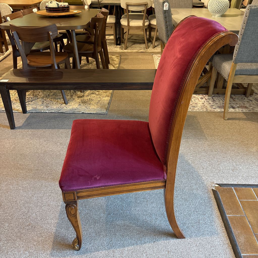 (SET OF 10) Red Velvet Dining Chair C DINING CHAIRS