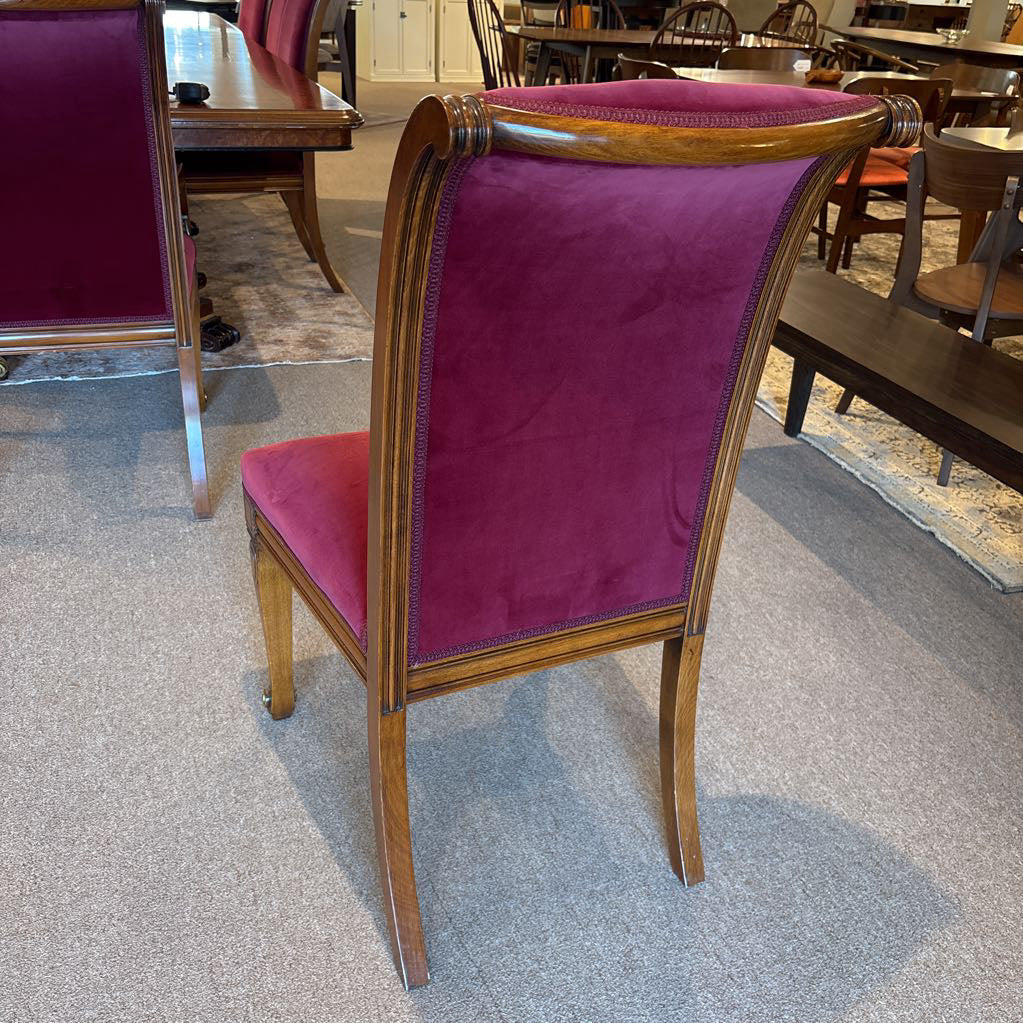 (SET OF 10) Red Velvet Dining Chair C DINING CHAIRS