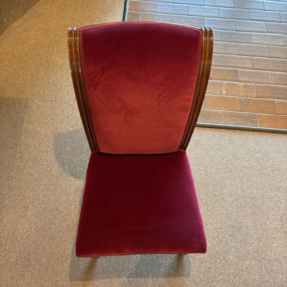 (SET OF 10) Red Velvet Dining Chair C DINING CHAIRS