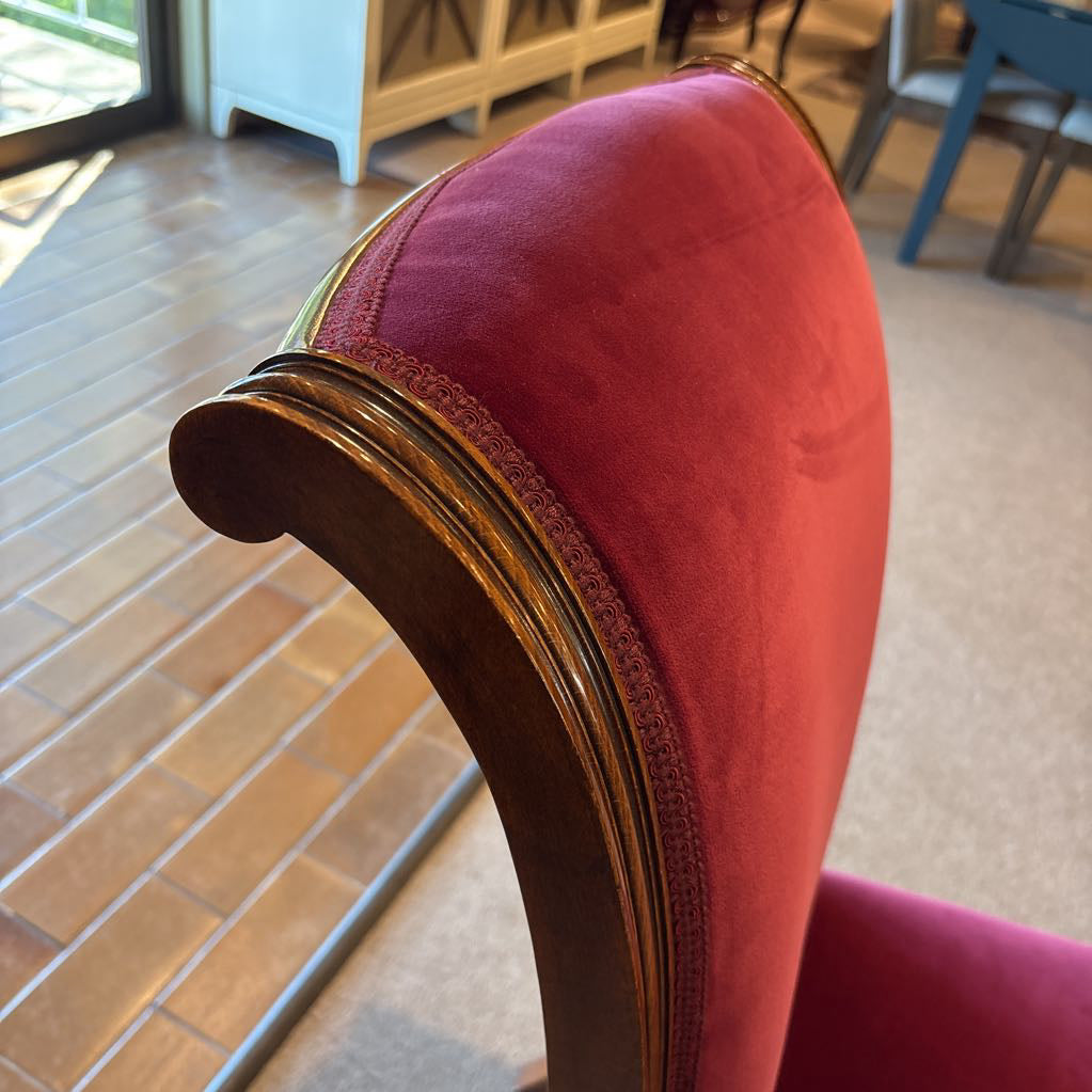 (SET OF 10) Red Velvet Dining Chair C DINING CHAIRS