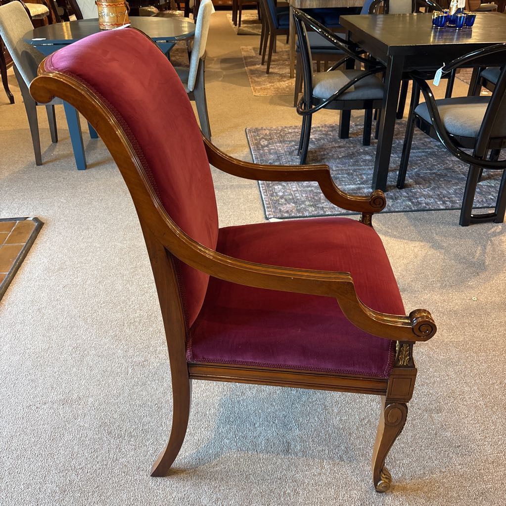 (SET OF 10) Red Velvet Dining Chair C DINING CHAIRS