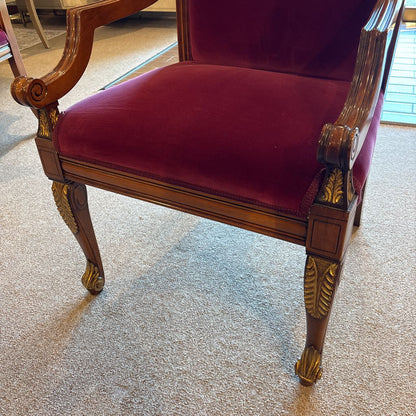 (SET OF 10) Red Velvet Dining Chair C DINING CHAIRS