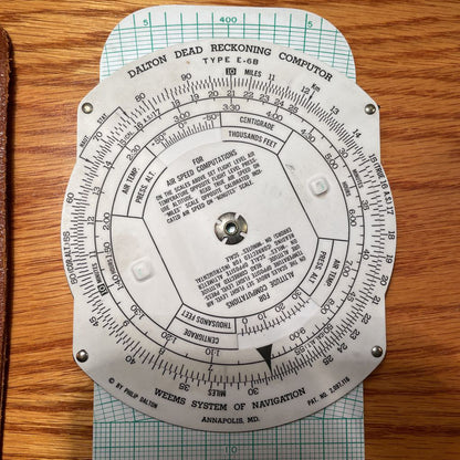 Dalton Dead Reckoning Computer in Storage Sleeve