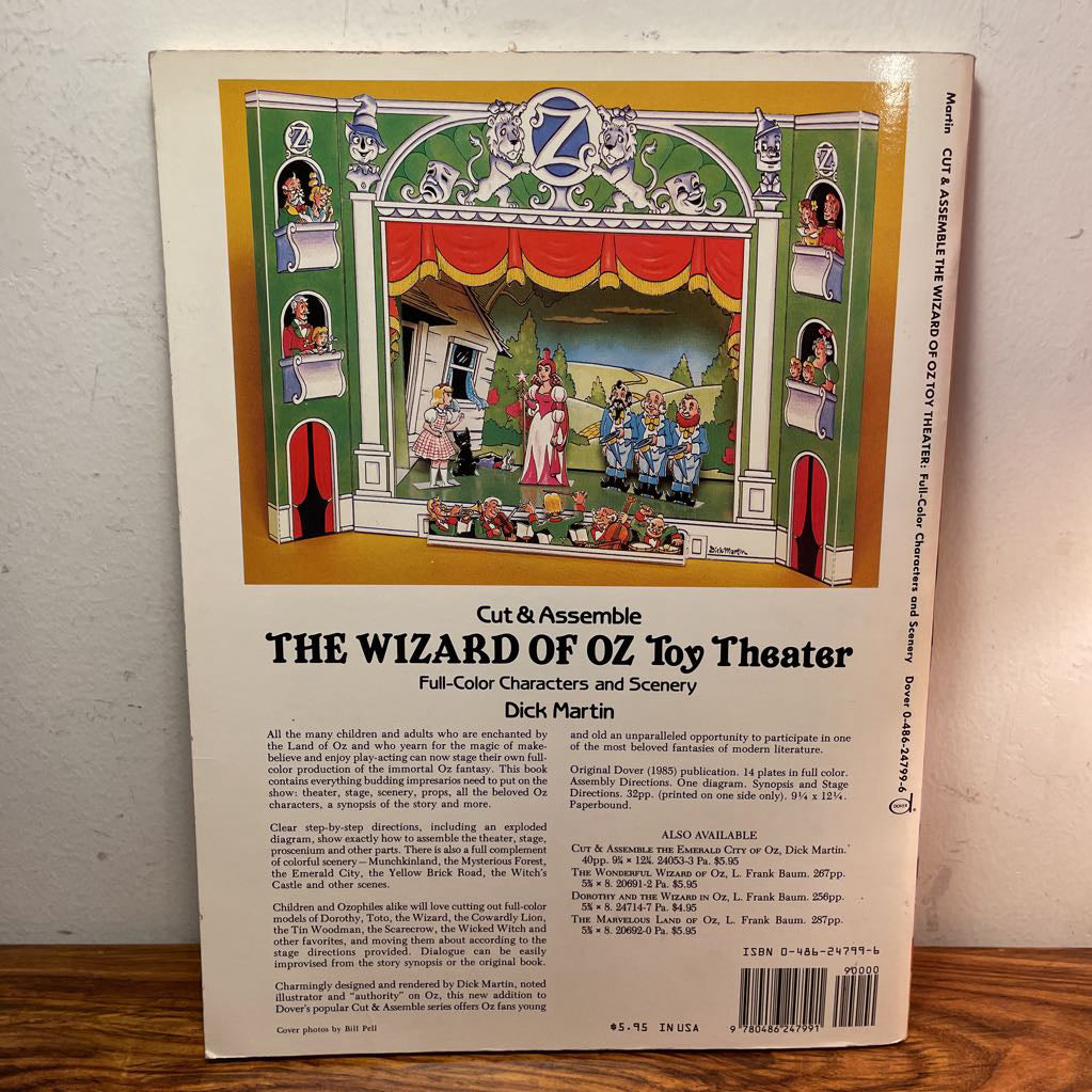 Vintage Wizard of Oz Toy Theater Book