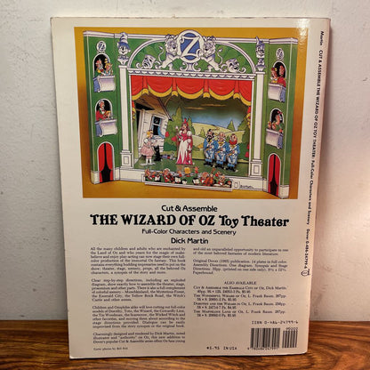 Vintage Wizard of Oz Toy Theater Book