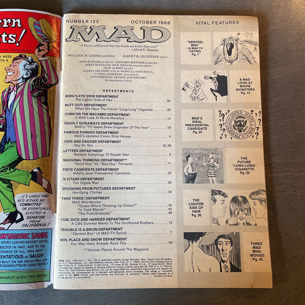 MAD Magazine 1968 Presidential Election Issue