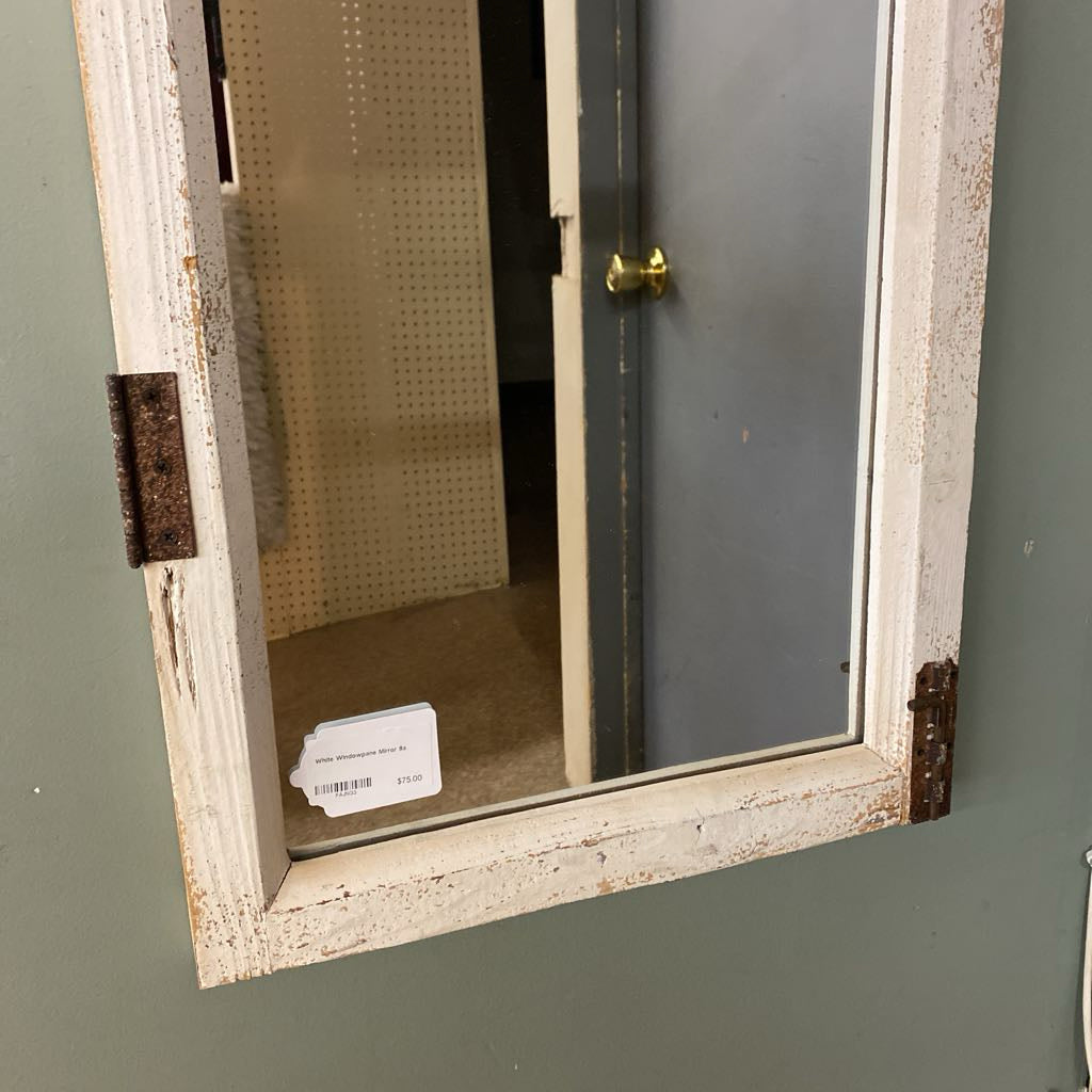 White Windowpane Mirror C MIRRORS