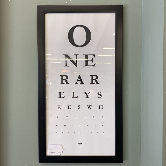 Eye Exam Chart Art Print ART