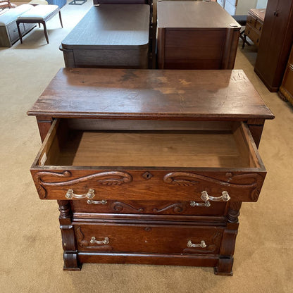 Antique Carved Oak Chest of Drawers