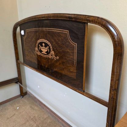 Metal w/ Faux Wood Print Orante Full Bed Frame