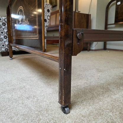 Metal w/ Faux Wood Print Orante Full Bed Frame