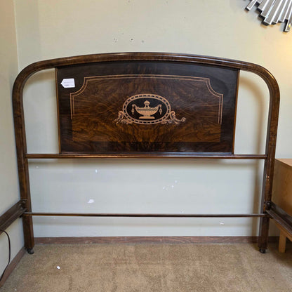Metal w/ Faux Wood Print Orante Full Bed Frame