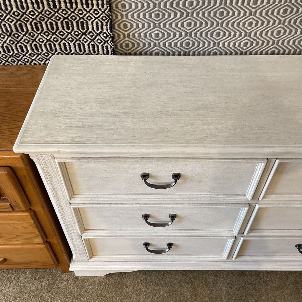 Liberty Furniture 6 Drawer White Textured Lowboy Dresser