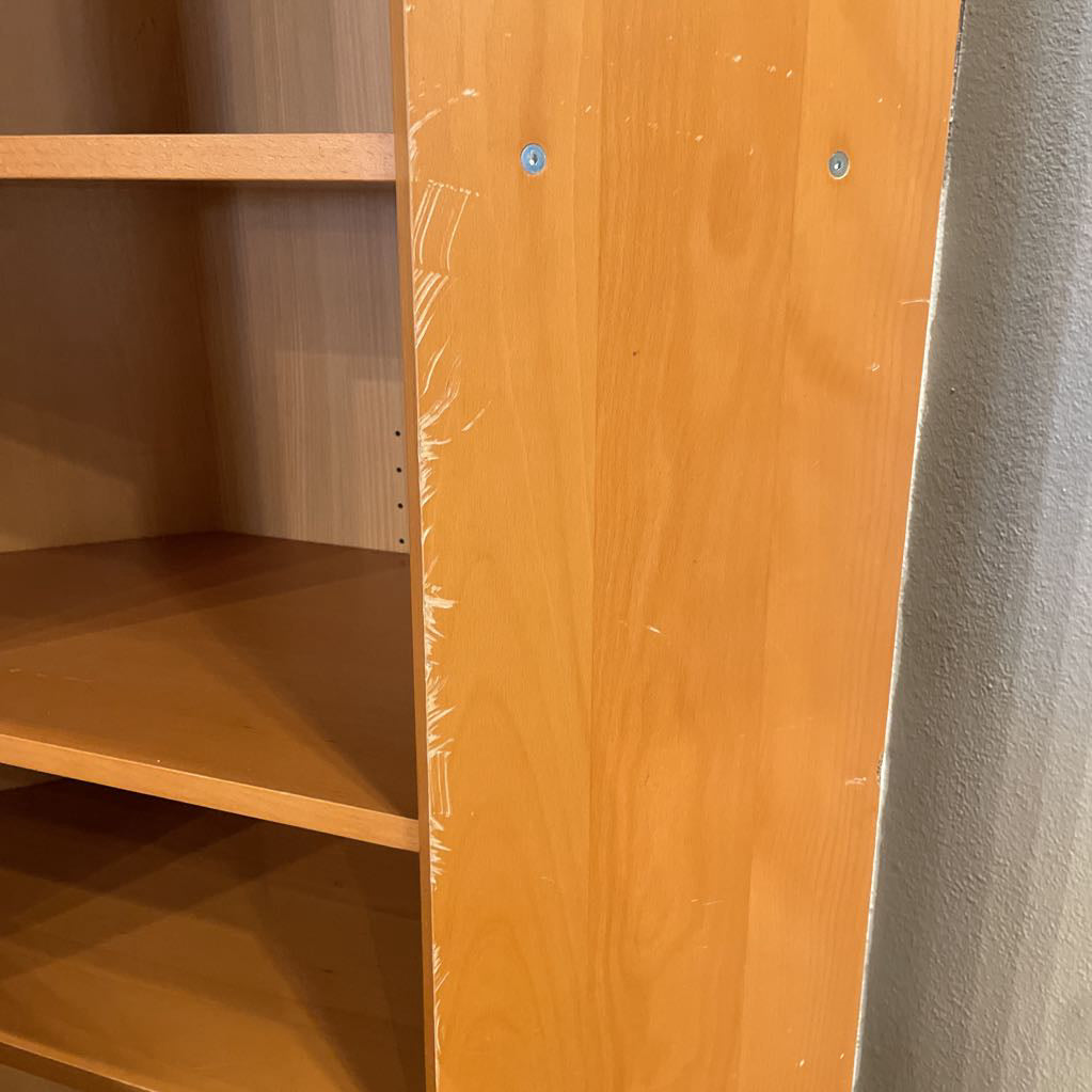 Wood Hexagon Corner Bookshelf