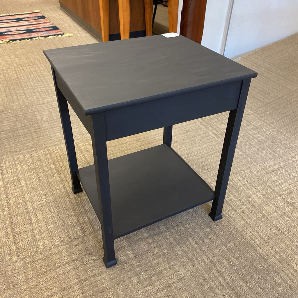 Paint It Black Silver Knob Side Table