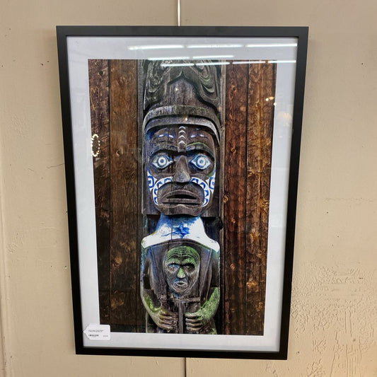 Orcas Island Totem Mother Framed Photography ART