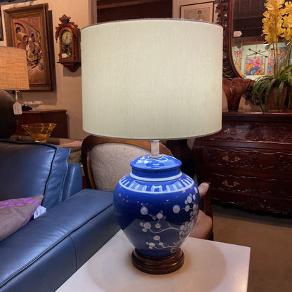 Blue & White Ginger Jar Lamp SIGNED LAMPS