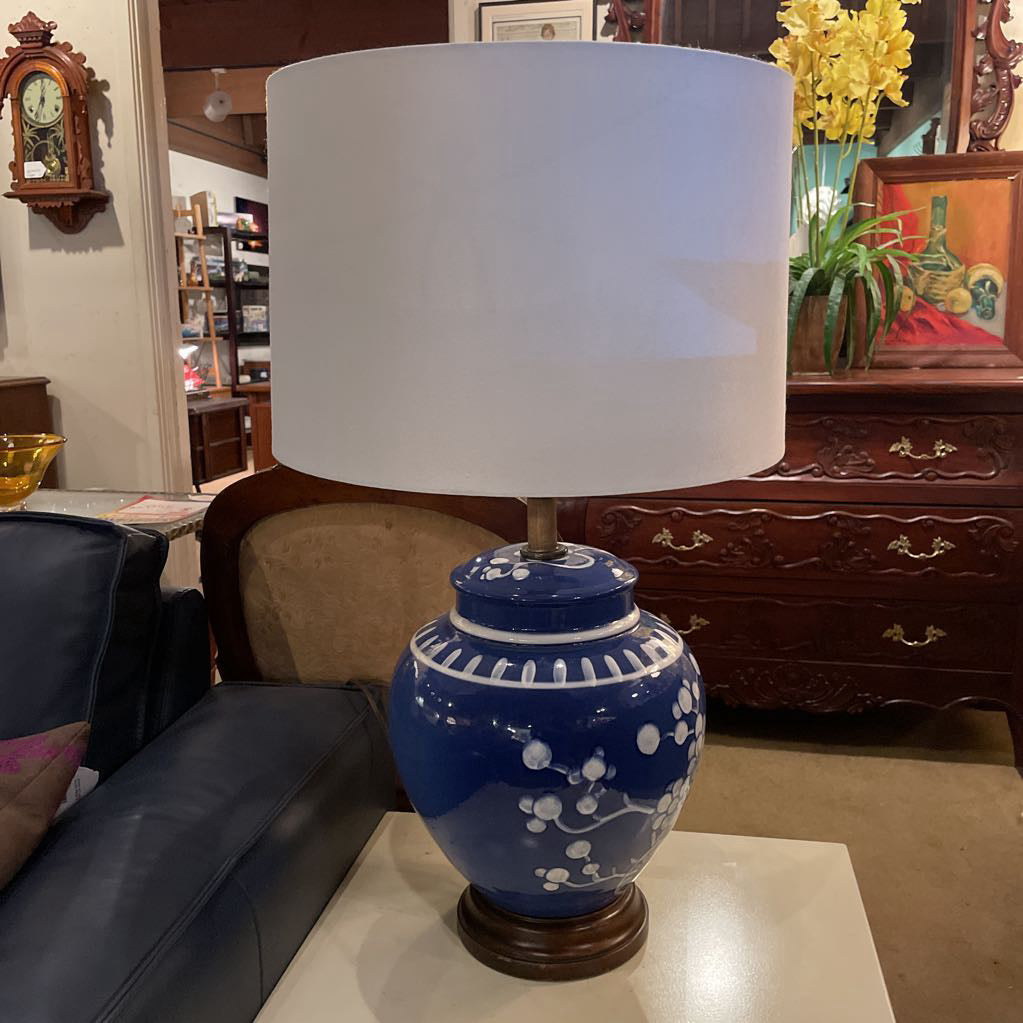 Blue & White Ginger Jar Lamp SIGNED LAMPS