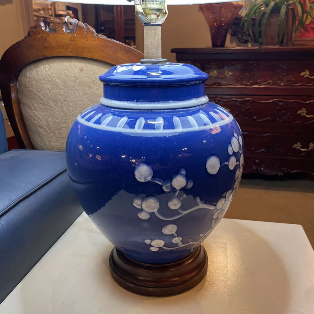 Blue & White Ginger Jar Lamp SIGNED LAMPS