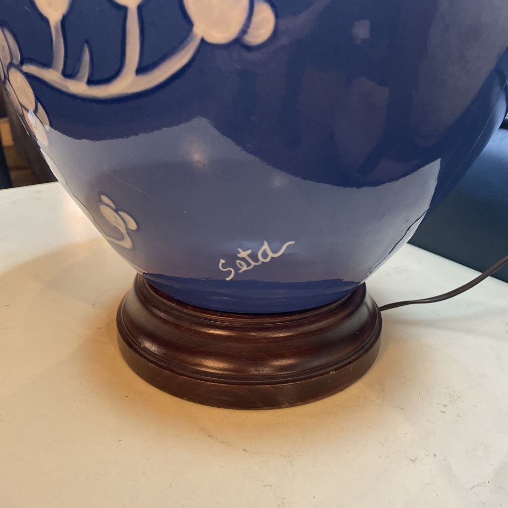 Blue & White Ginger Jar Lamp SIGNED LAMPS