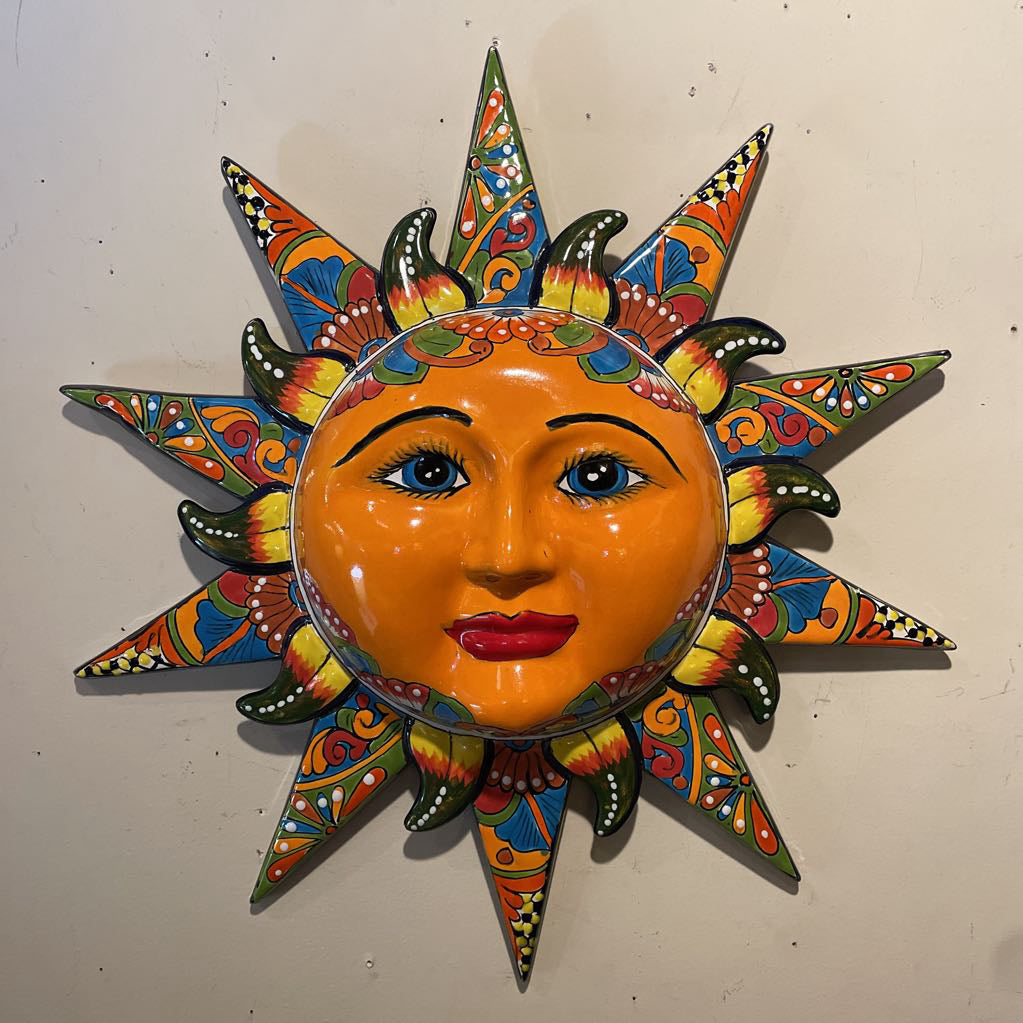 Mexican Colorful Ceramic Sun
