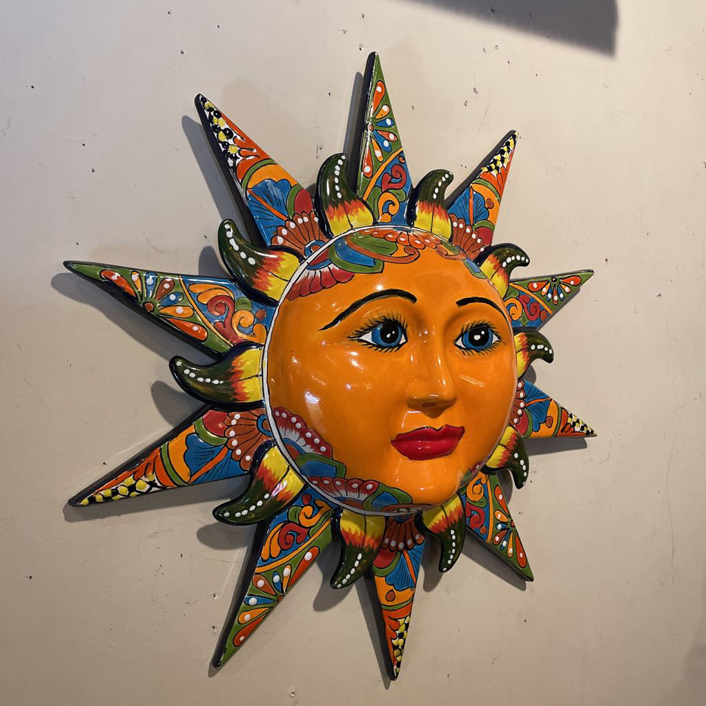Mexican Colorful Ceramic Sun