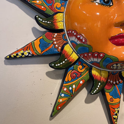 Mexican Colorful Ceramic Sun