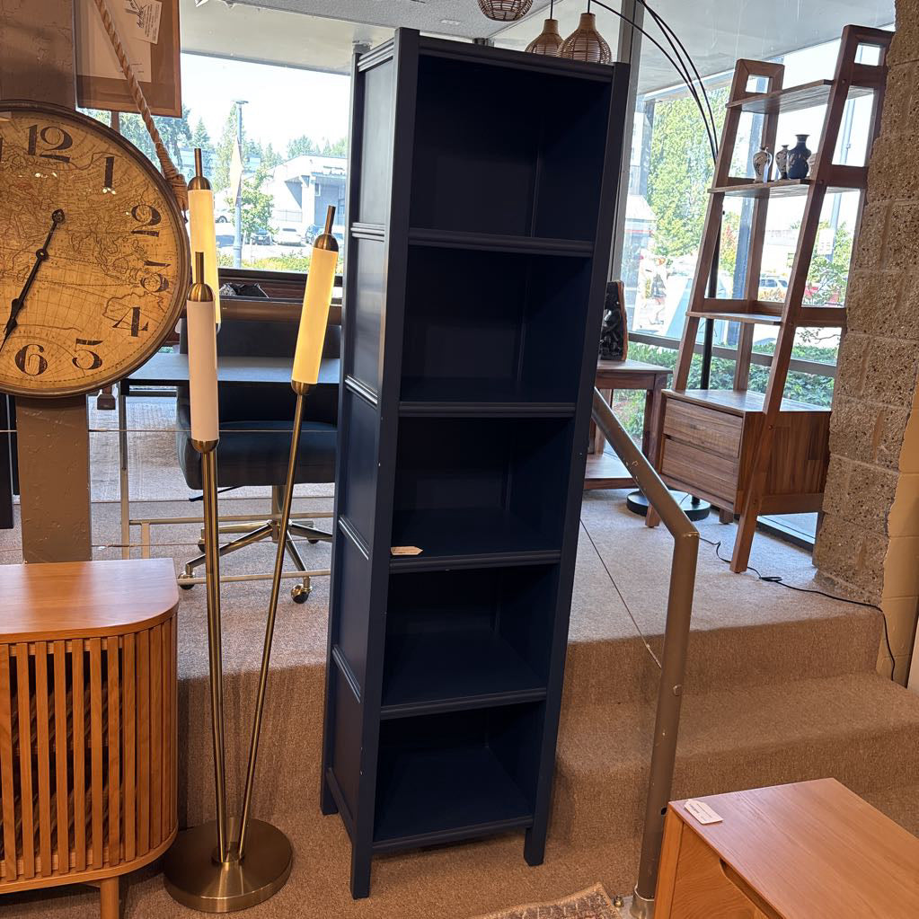 Crate & Barrel Blue Bookcase