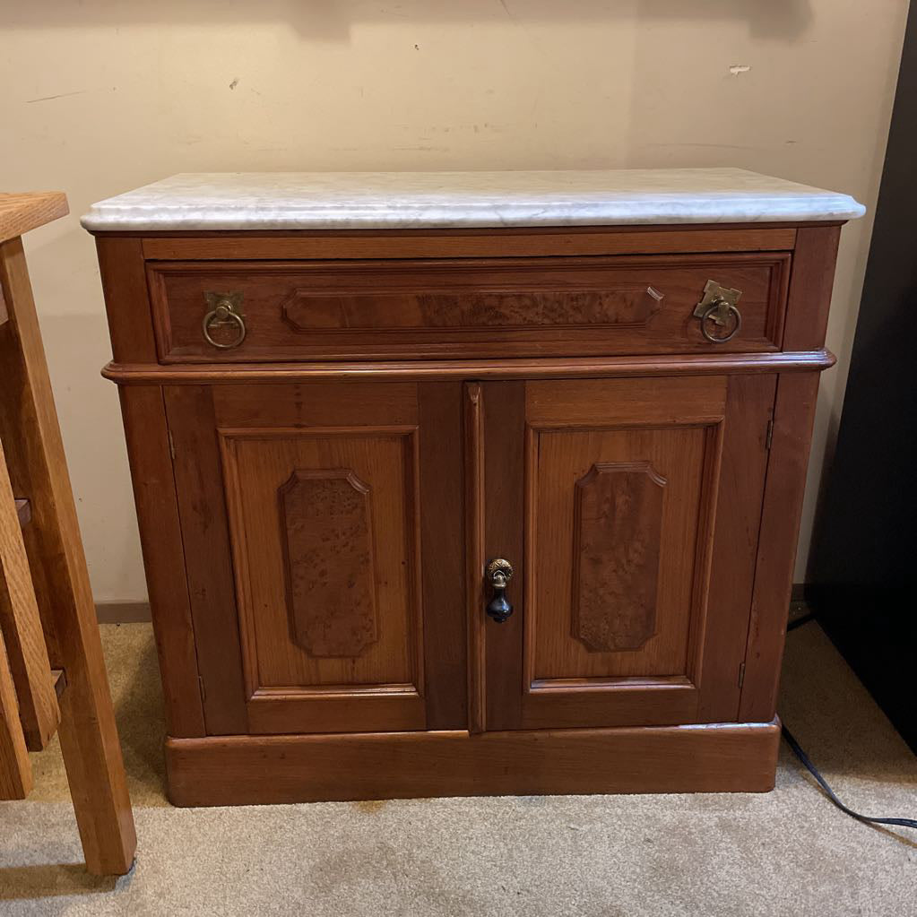 Marble Top Victorian 2 Door Cabinet C SIDEBOARDS