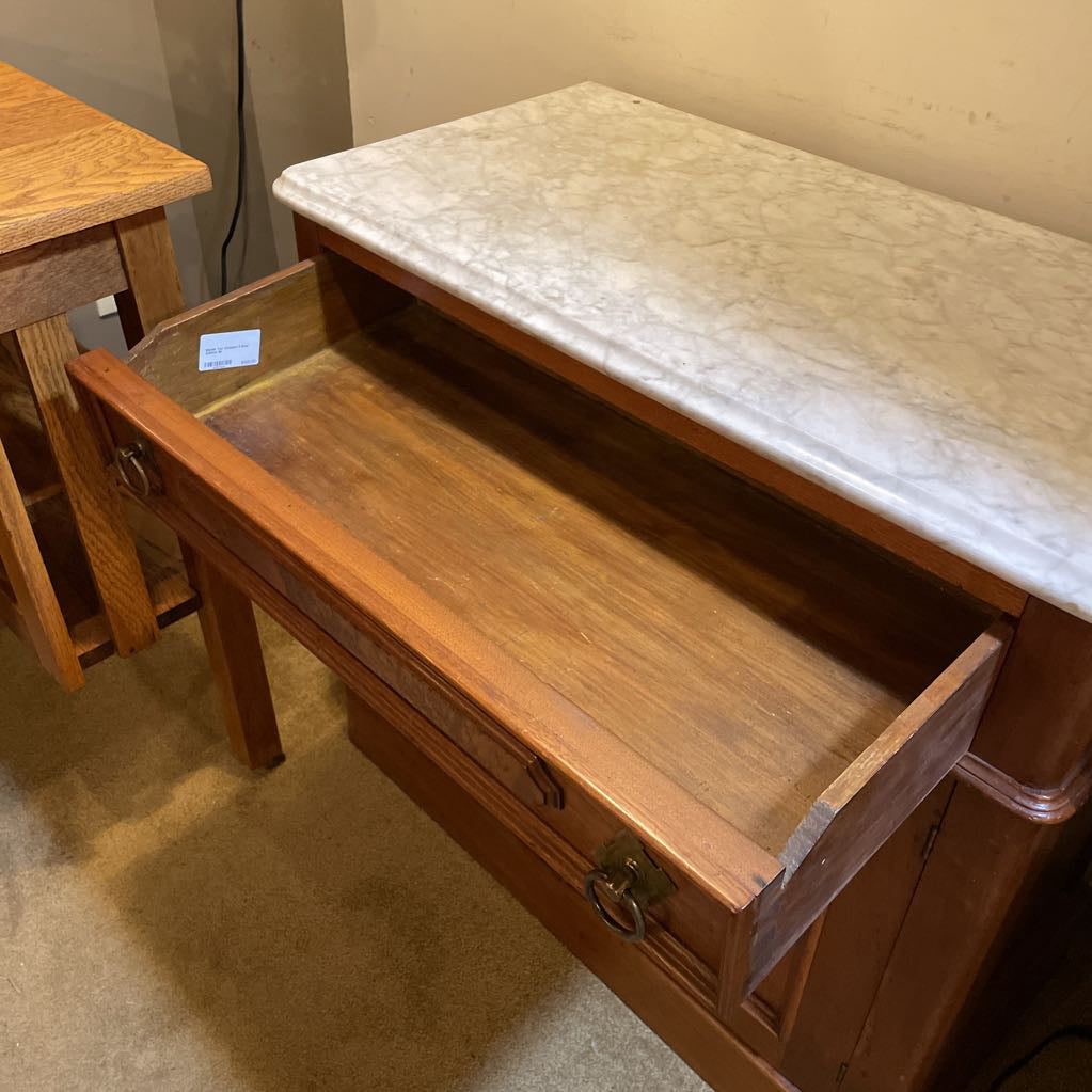 Marble Top Victorian 2 Door Cabinet C SIDEBOARDS