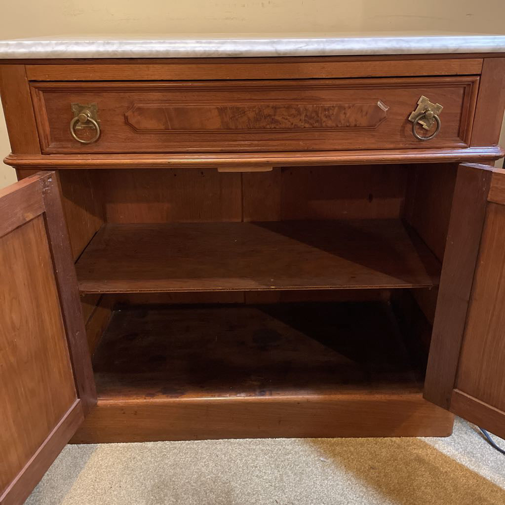 Marble Top Victorian 2 Door Cabinet C SIDEBOARDS