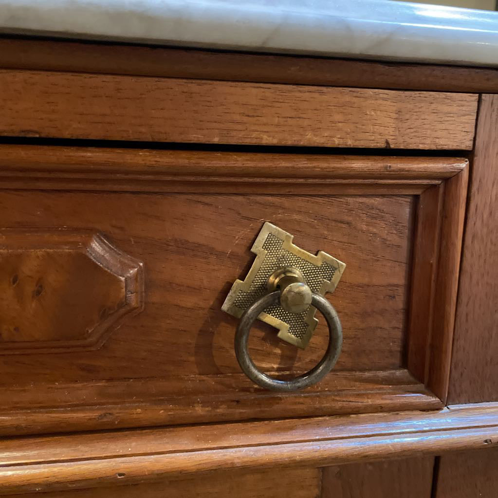 Marble Top Victorian 2 Door Cabinet C SIDEBOARDS