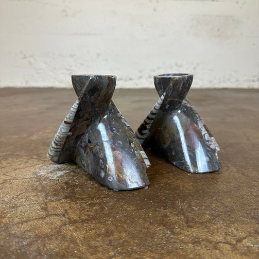 Stone Twist Candle Sticks SMALLS