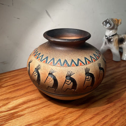 SW Design Kokopeli-Style Motif Pot SMALLS
