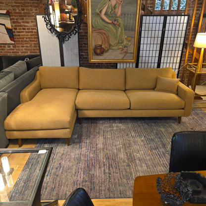 Donna Ochre LAF Chaise Sectional