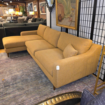 Donna Ochre LAF Chaise Sectional